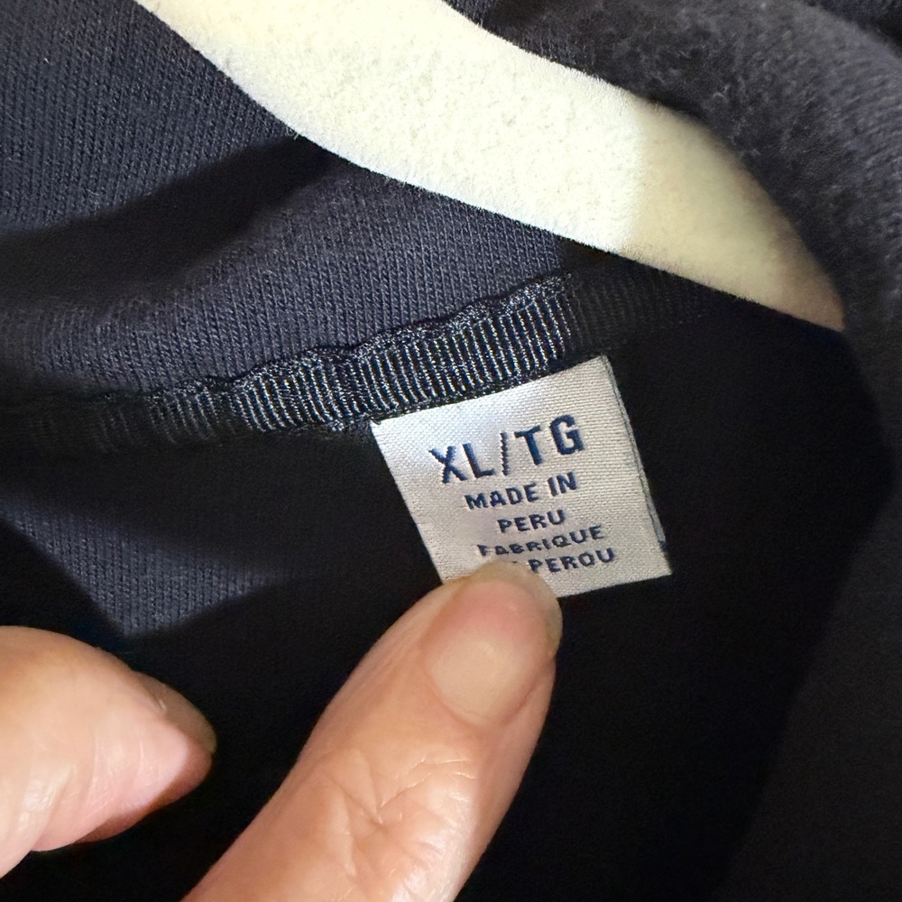 Tommy Bahama Quarter Zip Pullover Black XL Mens Pima Cotton Ribbed Trim Casual - Picture 4 of 11